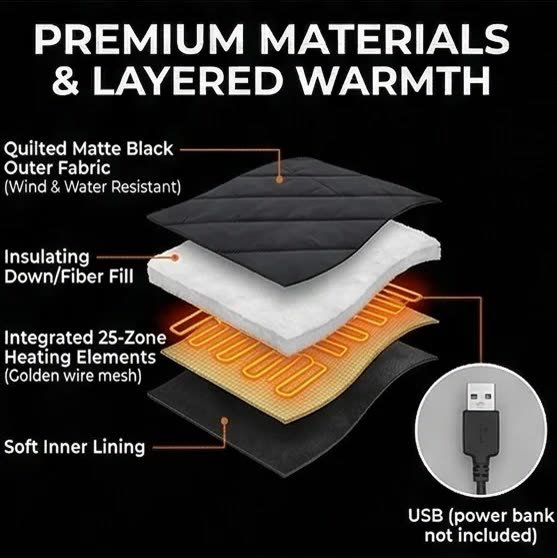 Fabric layers and heating elements